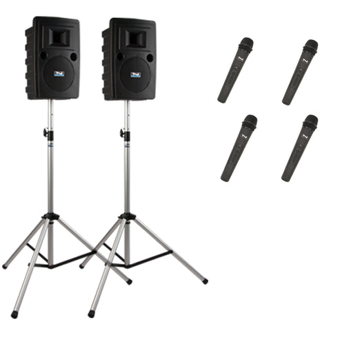 Anchor Audio Liberty Pair (XU4,RU2), Anchor-Air Portable Speakers with 4 Wireless Microphones