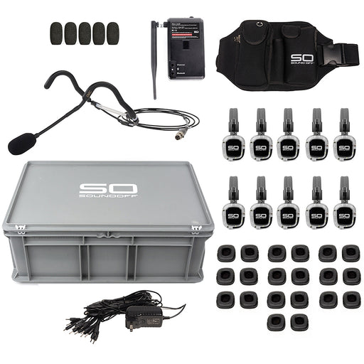 Silent Event with a silent system expansion Kit, featuring Sound Off™ GLO2 EXP Headphones and fanny pack