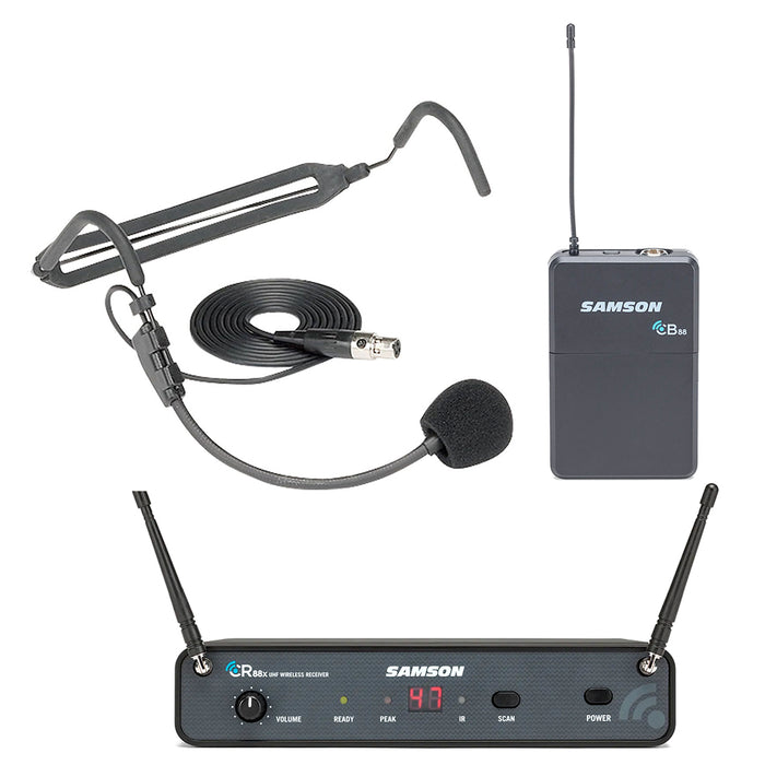 Samson Concert 88x Wireless Headset System with HS5 Headset (CB88/CR88x) Microphone