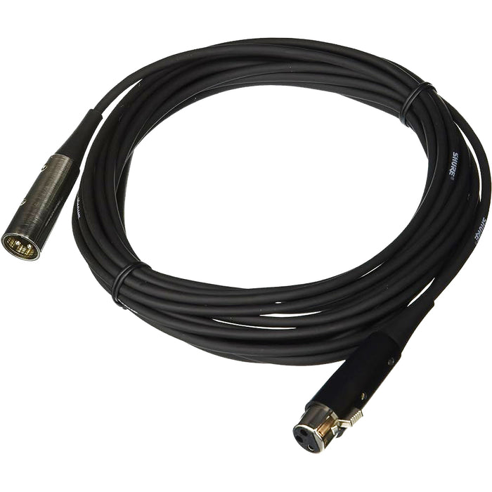 Shure C25E 25' TRIPLE-FLEX Cable, Black XLR Connector on Microphone End