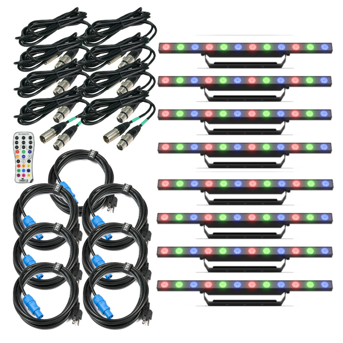 Chauvet DJ COLORBANDPIXILS Lighting Kit with Cable Bundle and Remote Control