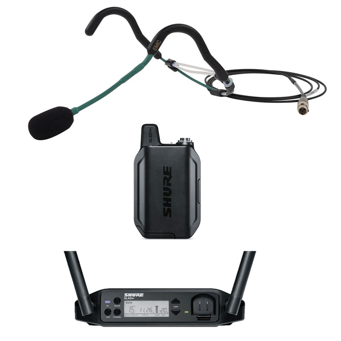 Shure GLXD+ Wireless Mic System with E-mic Fitness Headset Microphone