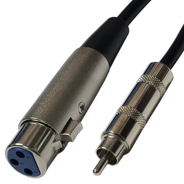 10-142-calrad Female XLR to RCA Male Plug 5' Long