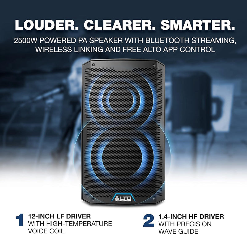 ALTO TS412XUS 2500-WATT 12" 2-Way Powered Loudspeaker with Bluetooth