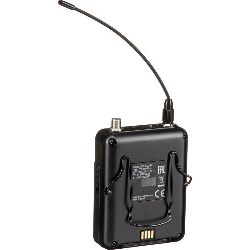 Back clip of Audio-Technica ATW-T3201 3000 Series Bodypack Transmitter