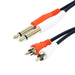 Dual RCA Male to Dual 1/4" TS Male Cable - 6'