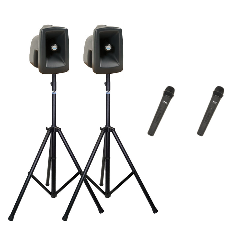 Anchor Audio MegaVox Pair (U2, COMP), Portable Speakers with 2 Wireless Microphones
