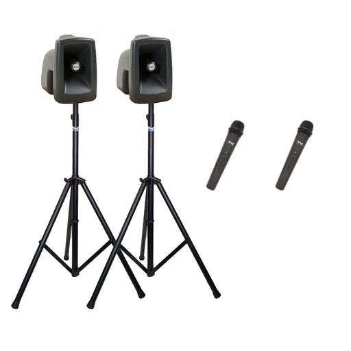 Anchor Audio MegaVox Pair (U2, COMP), Portable Speakers with 2 Wireless Microphones
