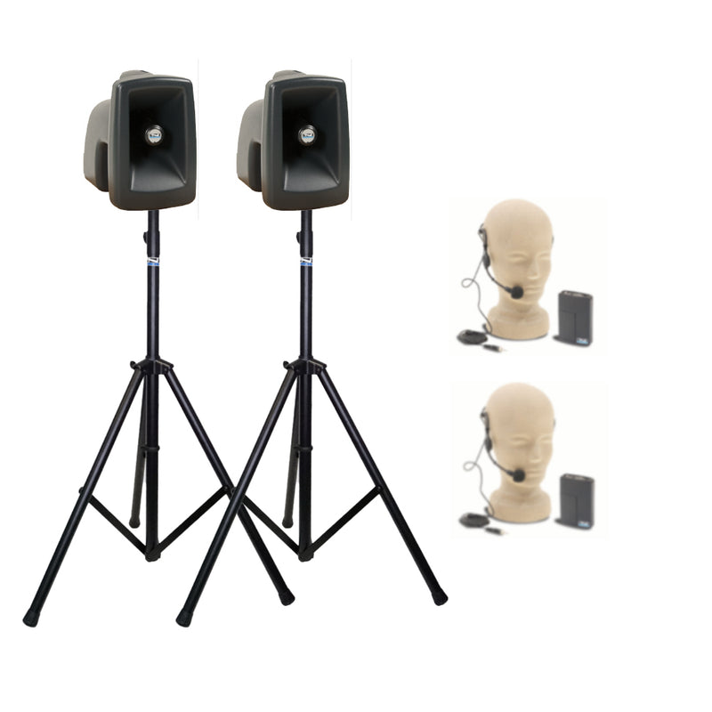 Anchor Audio MegaVox Pair (XU2, AIR), Anchor-Air Portable Speakers with 2 Wireless Microphones