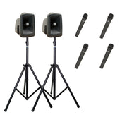 Anchor Audio MegaVox Pair (U4, COMP) Portable Speakers with 4 Wireless Microphones