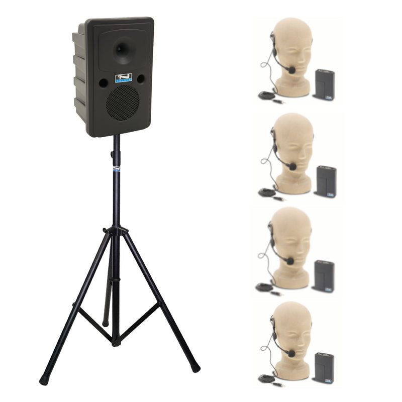 Anchor Audio Go Getter (XU4), Anchor-Air Portable Speaker with 4 Wireless Microphones