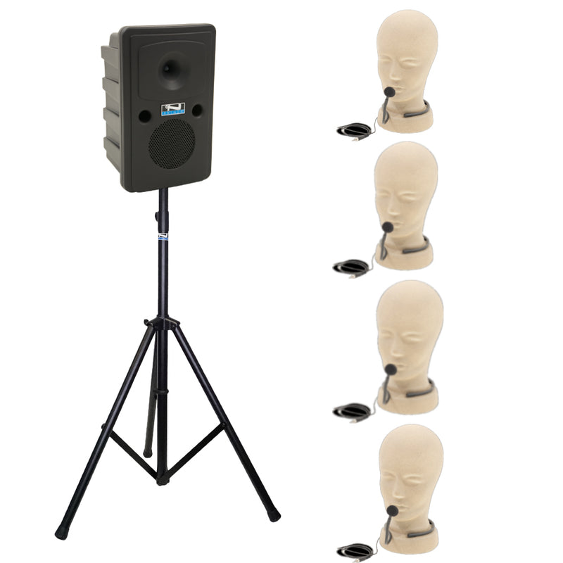 Anchor Audio Go Getter (U4), Anchor-Air Portable Speaker with 4 Wireless Microphones