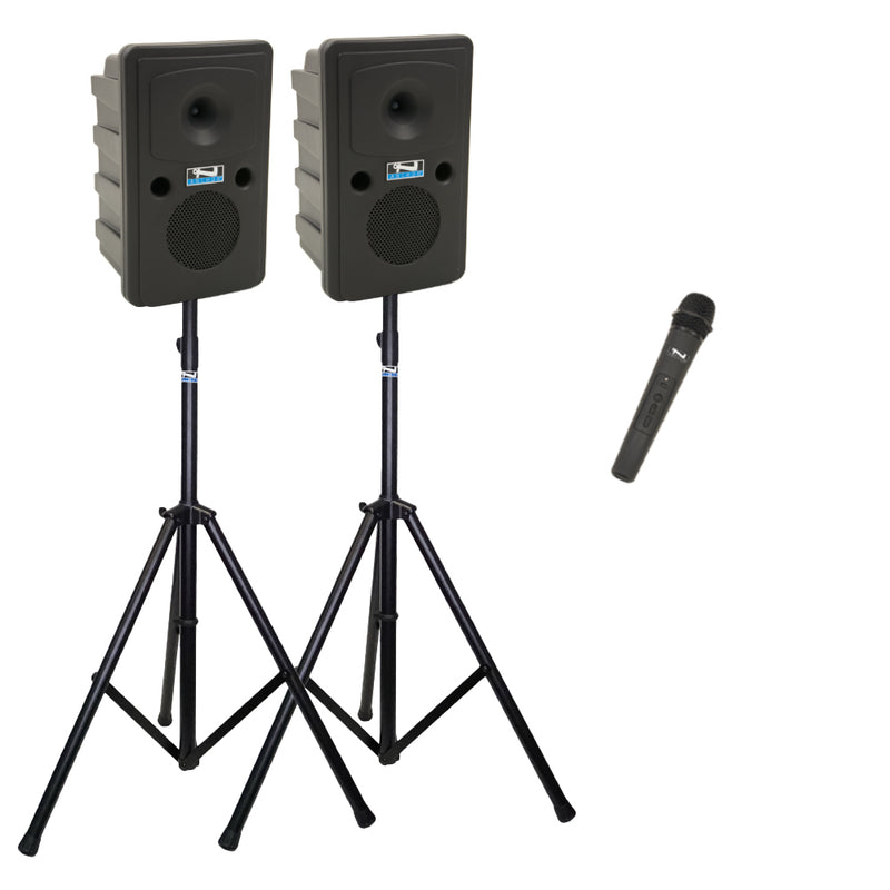 Anchor Audio Go Getter Pair (U2, COMP) Portable Speakers with 1 Wireless Microphone