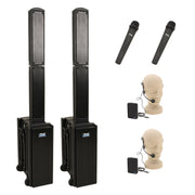 Anchor Audio Beacon Pair (XU4,RU2) Portable Speakers with Anchor-Air with 4 Wireless Microphones