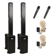 Anchor Audio Beacon Pair (XU4,RU2) Portable Speakers with Anchor-Air with 4 Wireless Microphones