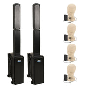 Anchor Audio Beacon Pair (XU4,RU2) Portable Speakers with Anchor-Air with 4 Wireless Microphones