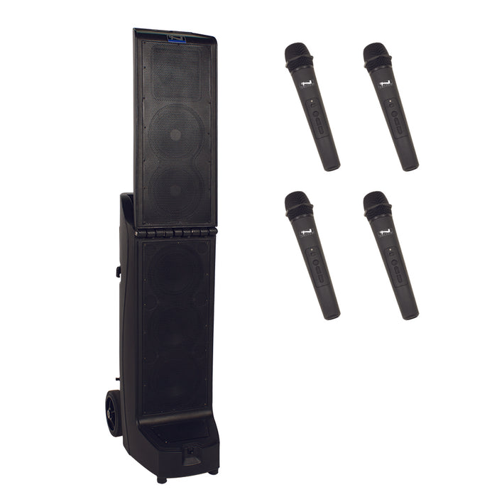 Anchor Audio Bigfoot (XU4), Anchor-Air Portable Sound System with 4 Wireless Microphones