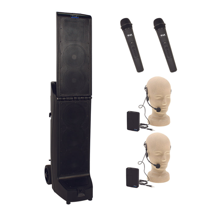 Anchor Audio Bigfoot (XU4), Anchor-Air Portable Sound System with 4 Wireless Microphones