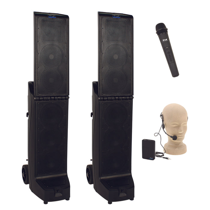 Anchor Audio Bigfoot Pair (XU2,RU2), Anchor-Air Portable Sound System with 2 Wireless Microphones