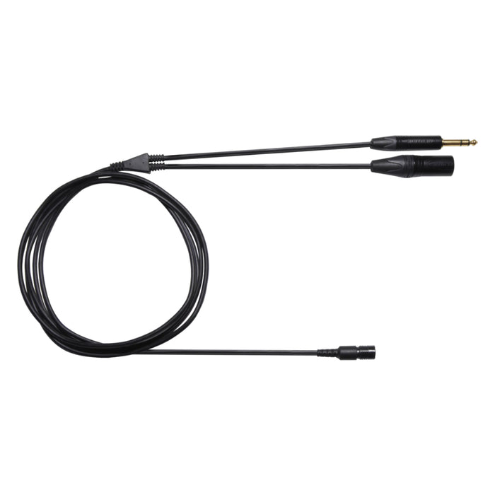 Shure BCASCA-NXLR3QI Detachable Cable with Neutrik 3 Pin XLR Male Connector and 1/4'' Stereo Plug
