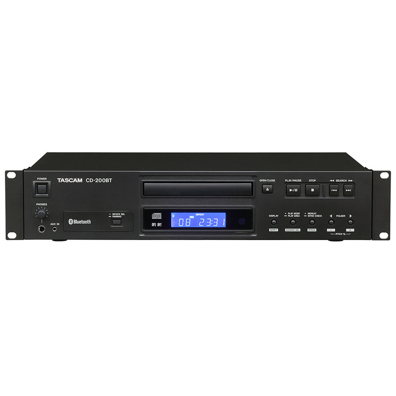 Rack-mount CD player with Pitch Control and Bluetooth (Tascam CD-200BT)