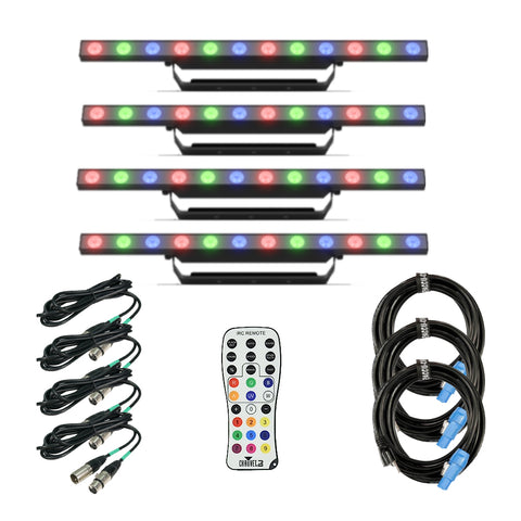 Chauvet DJ COLORBANDPIXILS Lighting Kit with Cable Bundle and Remote Control