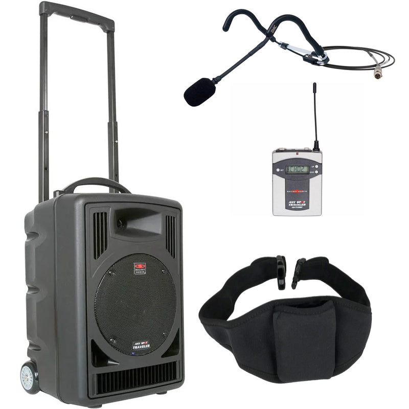 Fit 800 Battery-Powered Portable Sound System with E-mic Fitness Headset Microphone