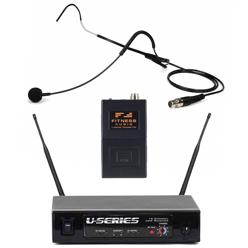 Fitness Audio FM41 Fitness Headset Microphone with U-Series UHF Wireless Microphone System
