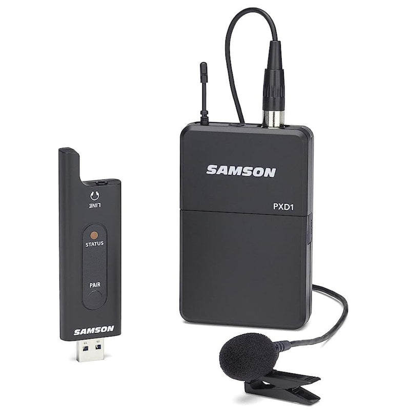 Samson Stage XPD2 Presentation USB Digital Wireless (2.4 GHz) System - LM8 Lavalier (PXD1/RXD2USB)