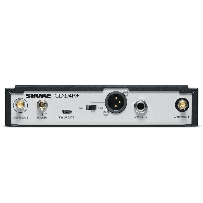 Shure GLXD14R+ Rackmount 2.4GHz Digital Wireless Microphone System with E-Mic Headset - (Select Your Color)