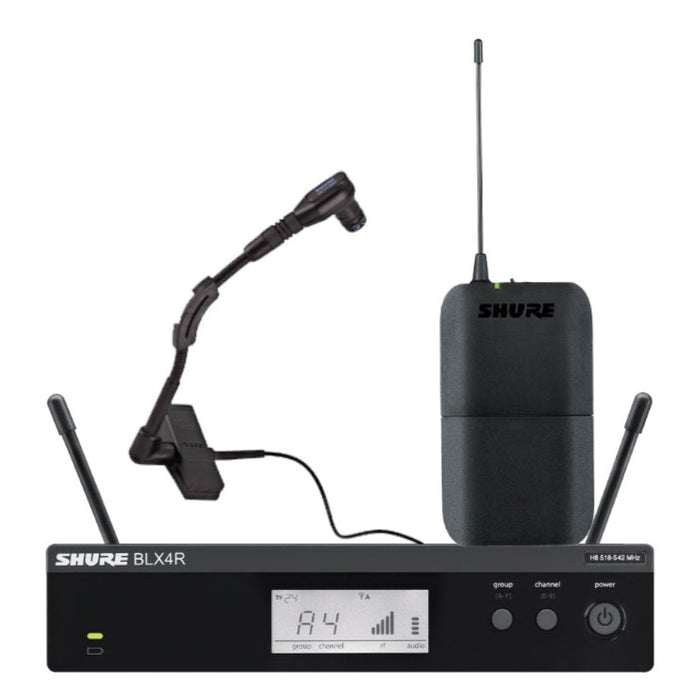 Shure BLX14R/B98 Wireless Rack-mount Instrument System with WB98H/C Cardioid Condenser Instrument Microphone