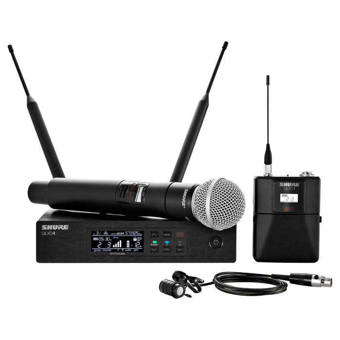 Shure QLXD124-85 Bodypack and Vocal Combo System with WL185-SM58A