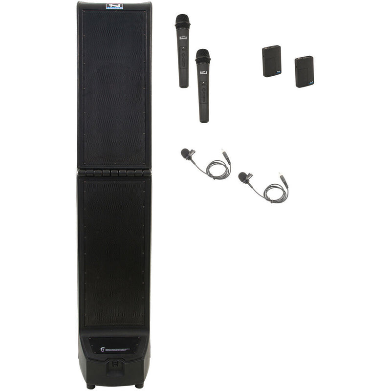 Anchor Audio Bigfoot 3 Link 4 Portable PA AnchorLink with (4) Lapel Microphones