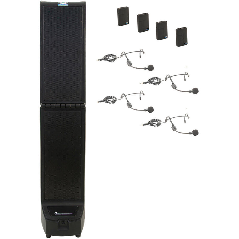 Anchor Audio Bigfoot 3 Link 4 Portable PA AnchorLink with (4) Headset Microphones