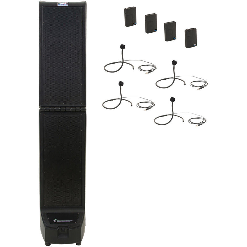 Anchor Audio Bigfoot 3 Link 4 Portable PA AnchorLink with (4) Collar Microphones