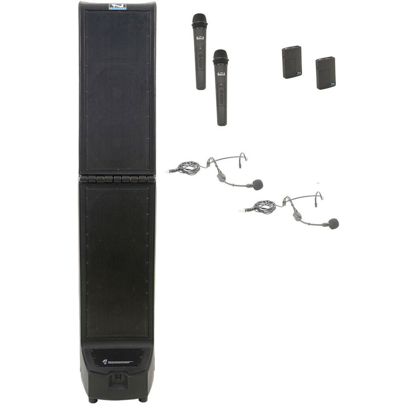 Anchor Audio Bigfoot 3 Hub 4 Portable PA System AnchorLink, Anchor Flex with (4) Microphones