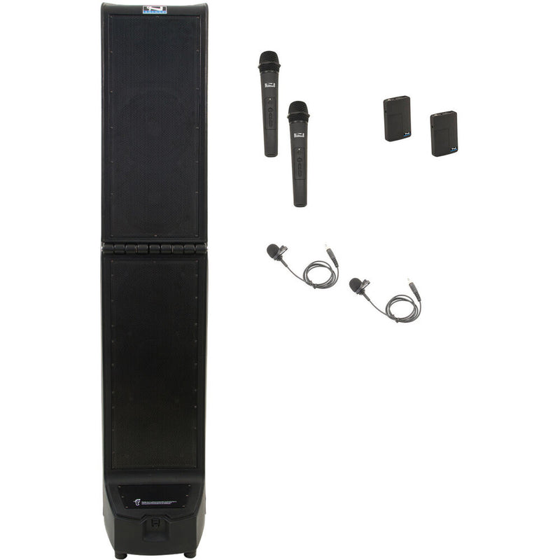 Anchor Audio Bigfoot 3 Hub 4 Portable PA System AnchorLink, Anchor Flex with (4) Microphones