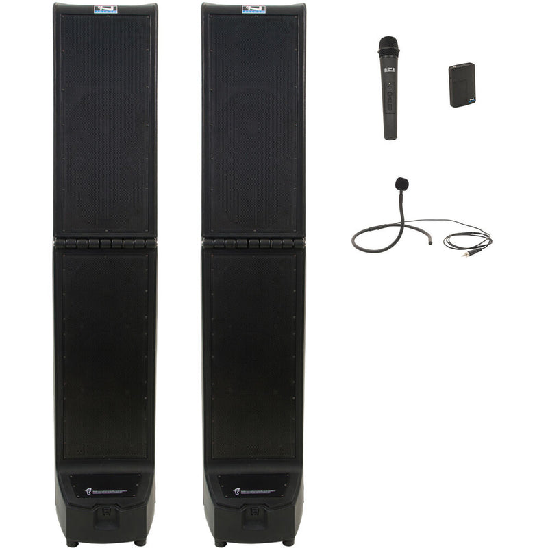 Anchor Audio Bigfoot 3 Hub Connect 2 Portable PA System Pair with One Handheld and one Collar Microphones