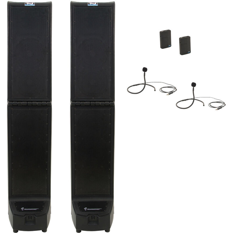 Anchor Audio Bigfoot 3 Hub Connect 2 Portable PA System Pair with Two Collar Microphones