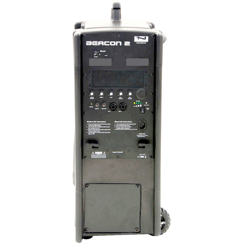 Control panel - Anchor Audio BEA2 Beacon 2 Portable Line Array Tower 150W Power, Built-in Bluetooth