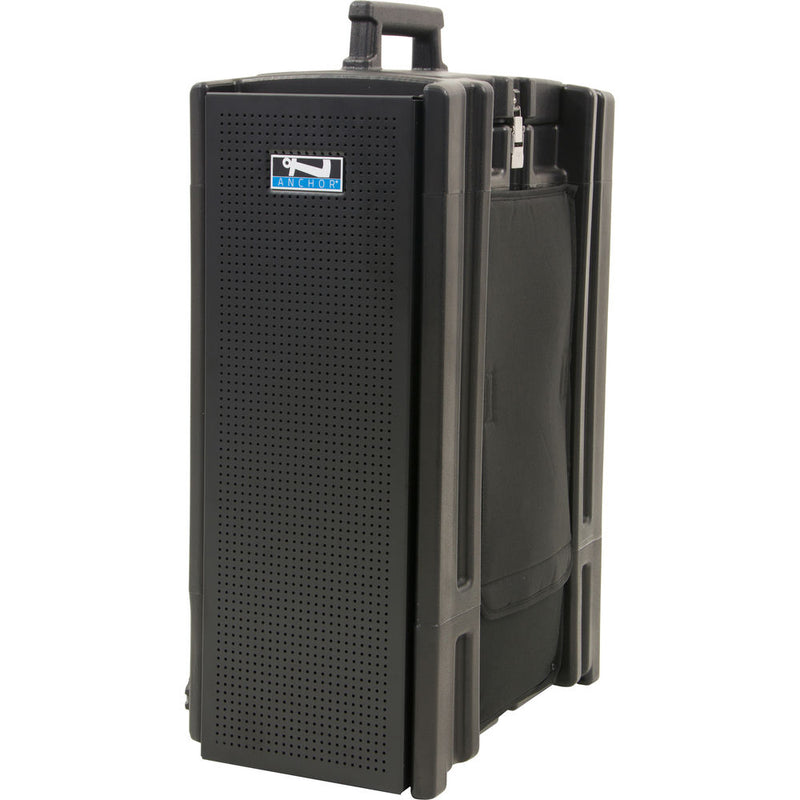 Folded side view Anchor Audio BEA2 Beacon 2 Portable Line Array Tower 150W Power, Built-in Bluetooth