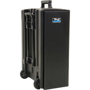 Folded with wheels and handles Anchor Audio BEA2 Beacon 2 Portable Line Array Tower 150W Power, Built-in Bluetooth