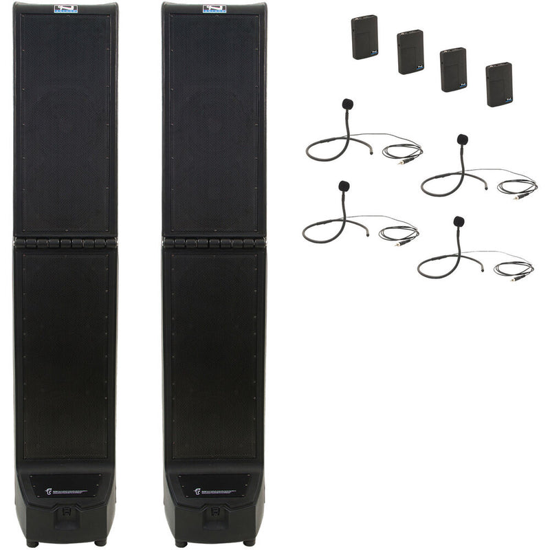 Anchor Audio Bigfoot 3 Hub Connect Pair, AnchorFLEX, and Four Collar Microphones 984470