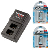 Dual Battery Charger with 2 Pro-Audio Rechargeable 9V Batteries