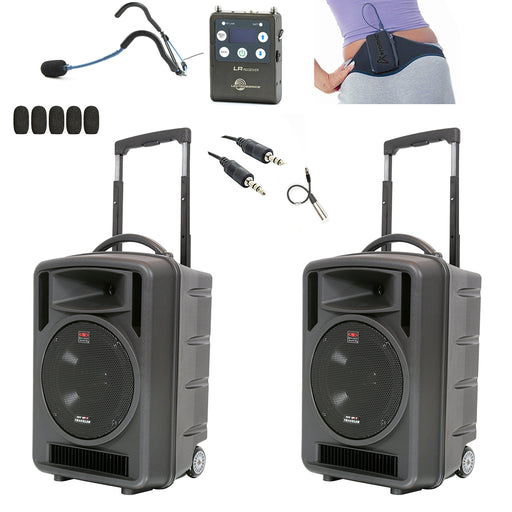 Aquatic Portable Sound System with Two TV10 Speakers and Waterproof Microphone