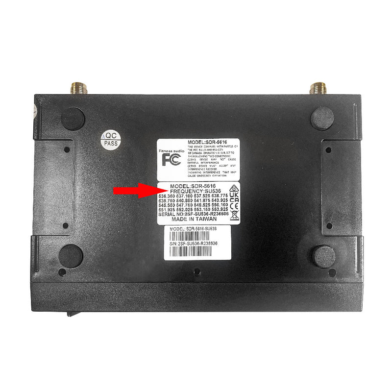 Fitness Audio UHF U-Series Receiver Frequency Location