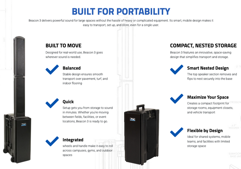 Anchor Audio Beacon 3 Portable Battery-Powered PA Base System with Bluetooth