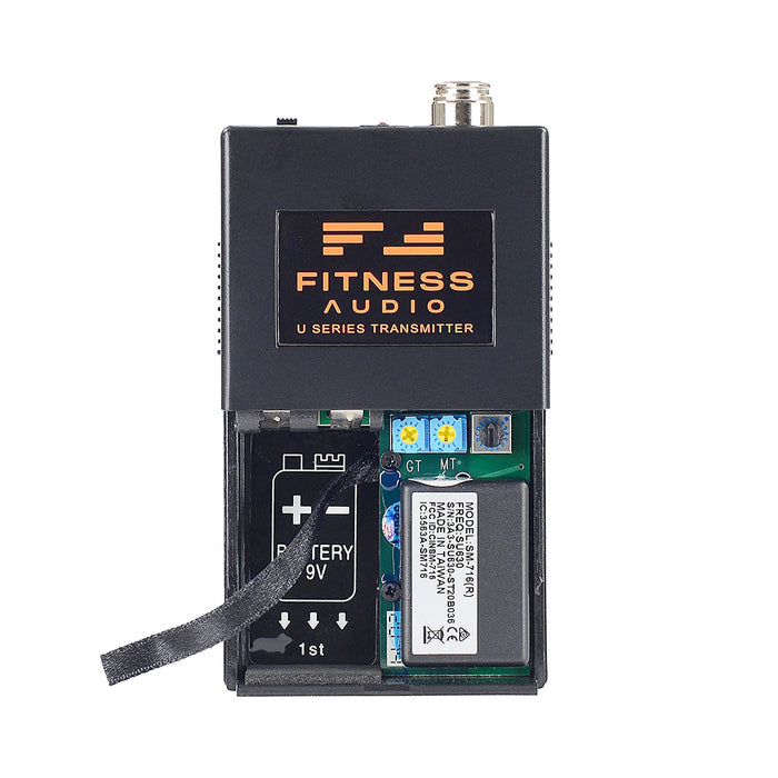 Fitness Audio UHF Base System with 2 Cyclemic Headset Microphones and 2 Bodypack Transmitters