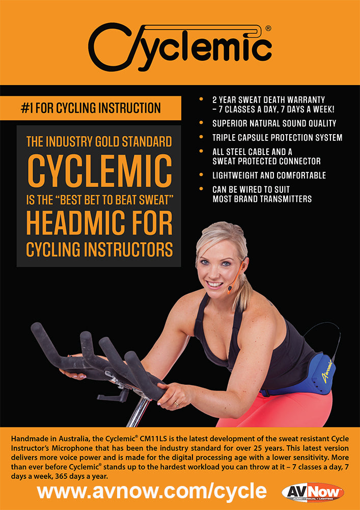 Fitness Audio UHF Heavy-Use System with 2 Cyclemic Headset Microphones and 2 Bodypack Transmitters