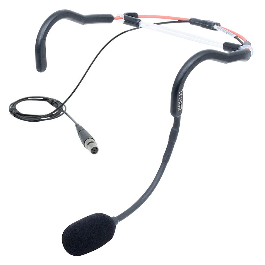 Red extra long Emic Fitness Headset Microphone T4
